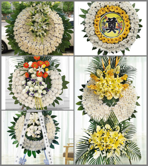 湖北黄冈市罗田县河铺镇林家咀村花圈速递